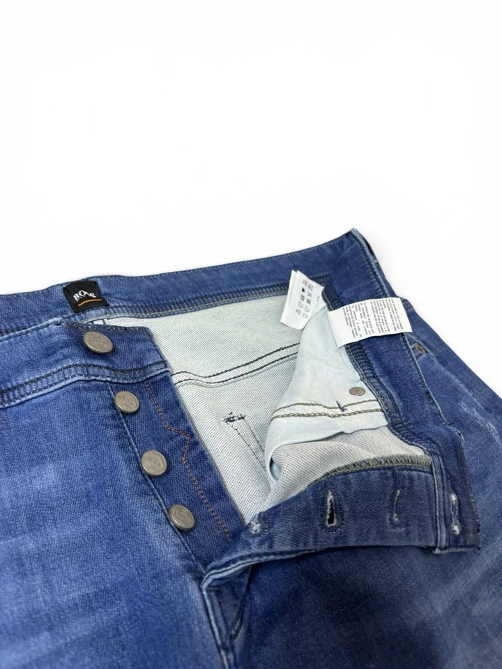 Hugo Boss Distressed Stretch Jeans Blue
