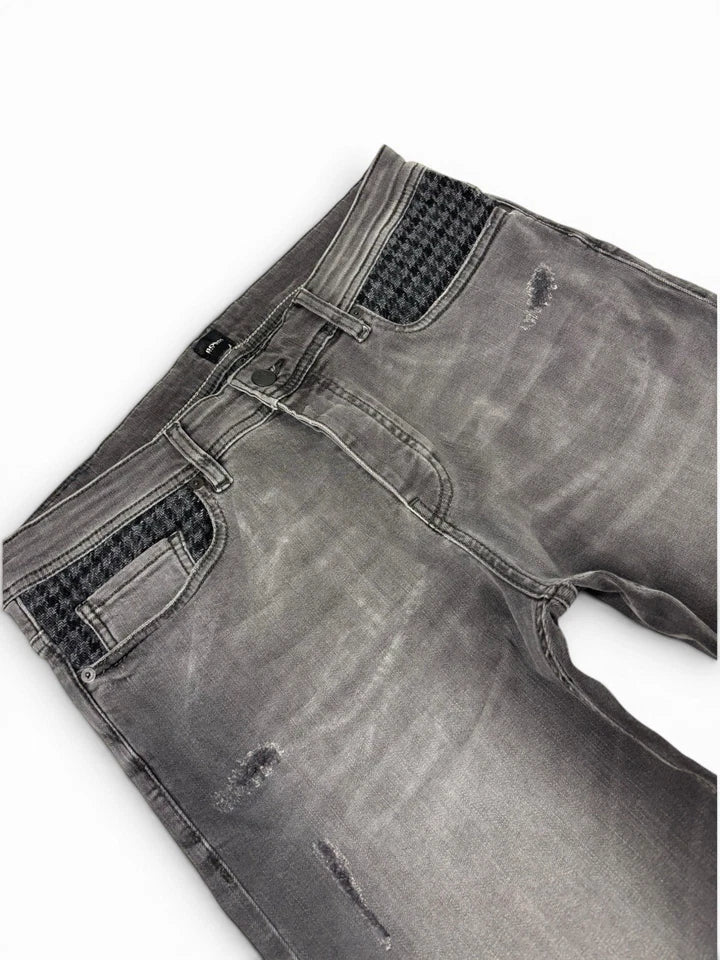 Hugo Boss  Grey Slim Fit Jeans Distressed Designer