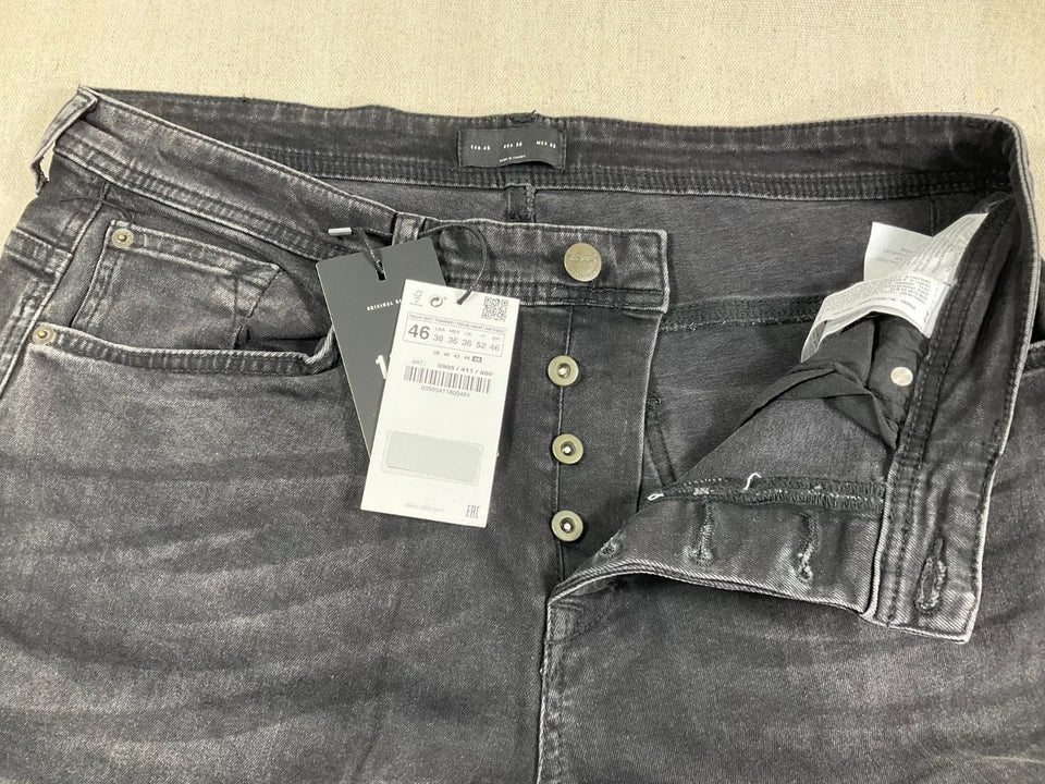 Zara Denim Collection Skinny Fit Jeans Black Stretch