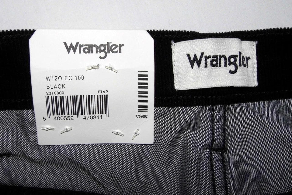 WRANGLER Arizona Straight Fit Corduroy Jeans Black Cords