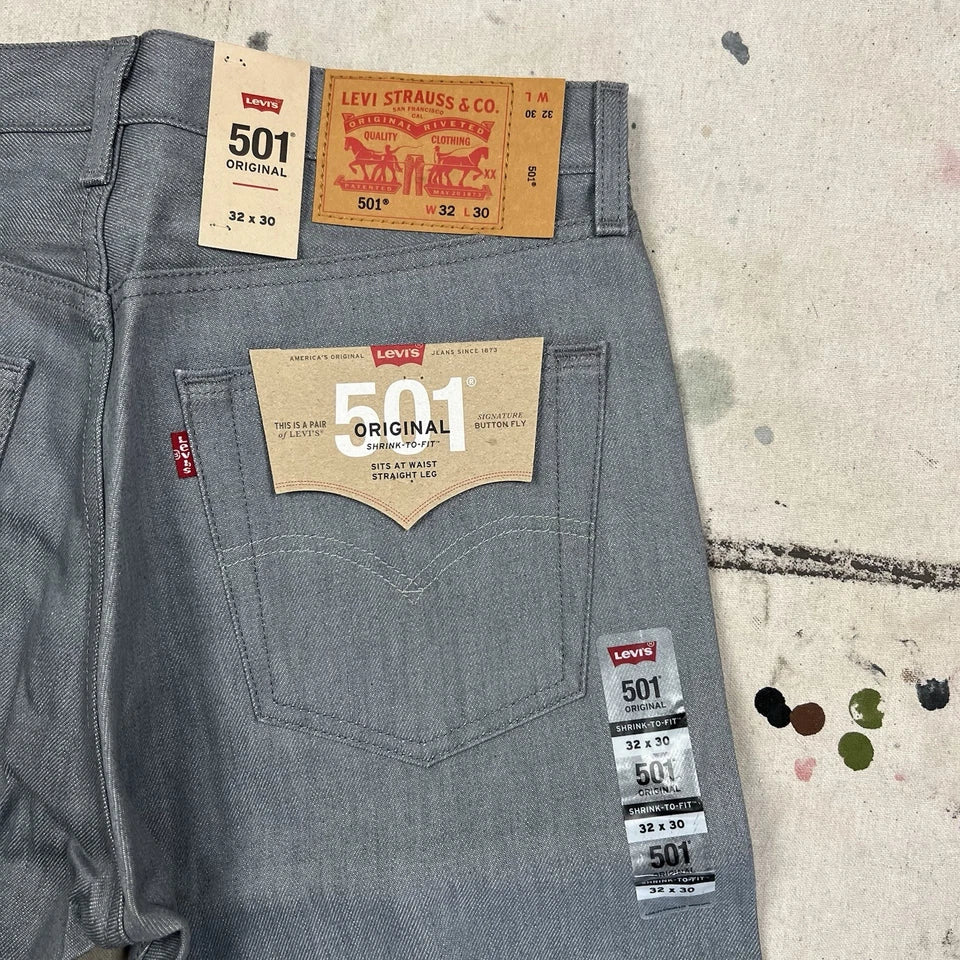 Levis 501 Original Denim Jeans Raw Unwashed Shrink