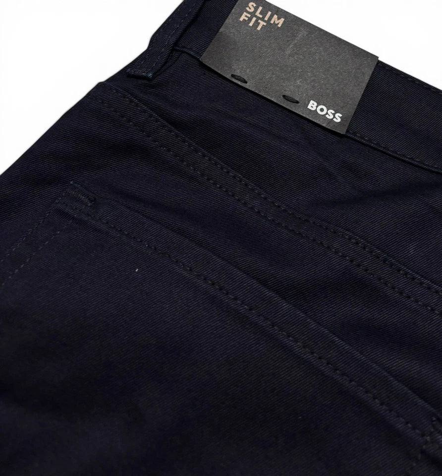 Hugo Boss Delaware Slim Fit Jeans  Navy Stretch Designer  Pants