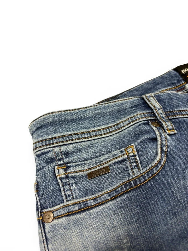 Hugo Boss Slim Fit Stretch Denim Designer Jeans Blue