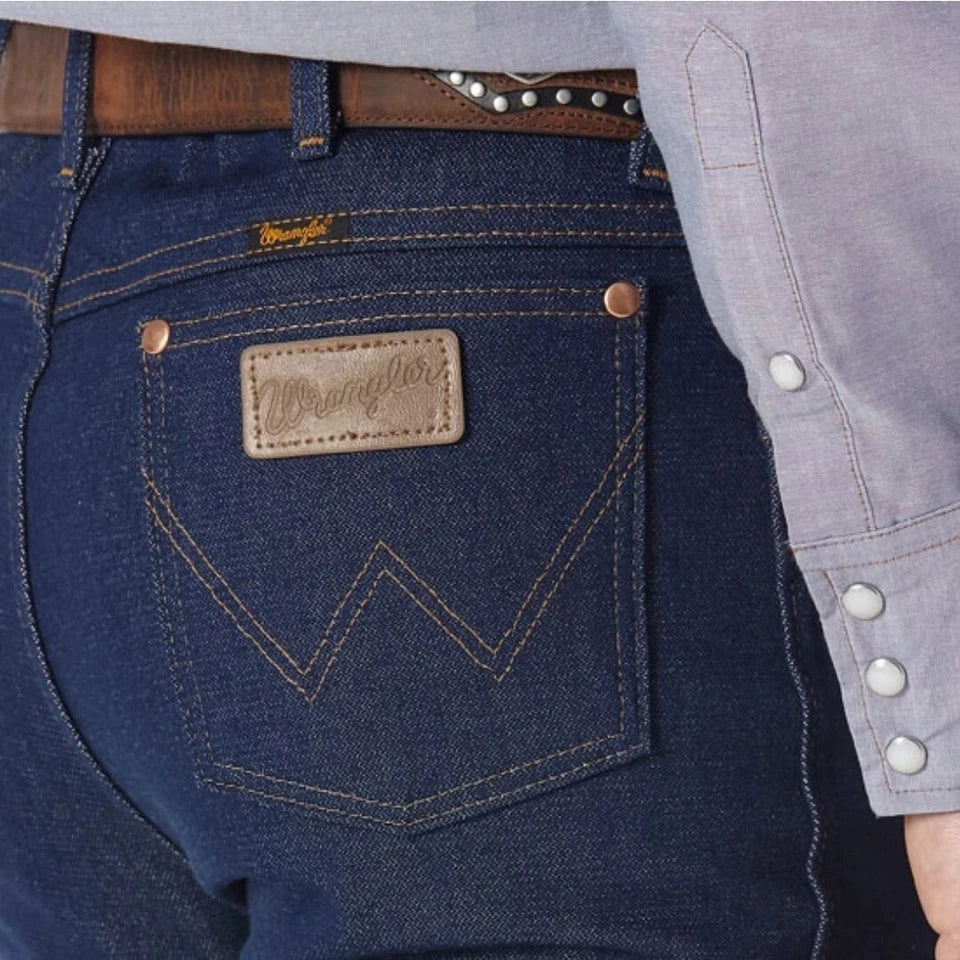 WRANGLER Cowboy Cut Slim Fit Dark Wash Blue Denim Jean