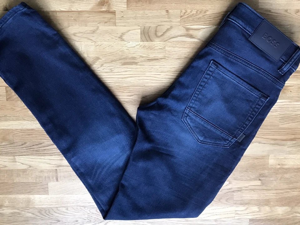 Hugo Boss  Taber Tapered Fit Jeans Dark Blue Super Stretch Denim