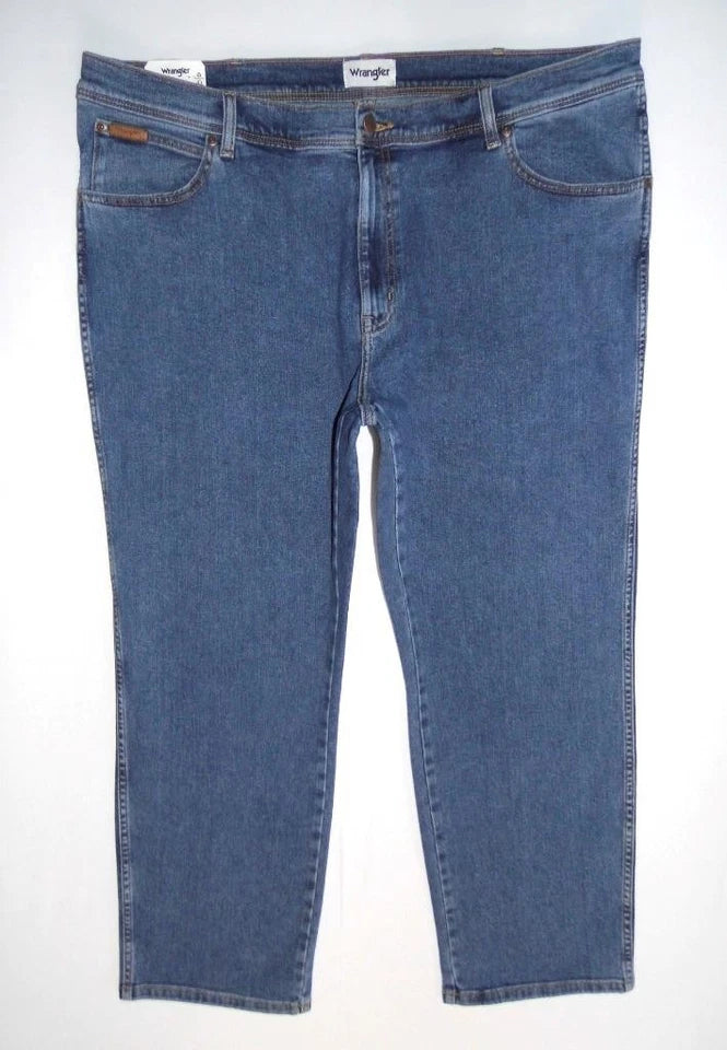WRANGLER NEW Texas Stretch Jeans Stonewashed Blue Denim