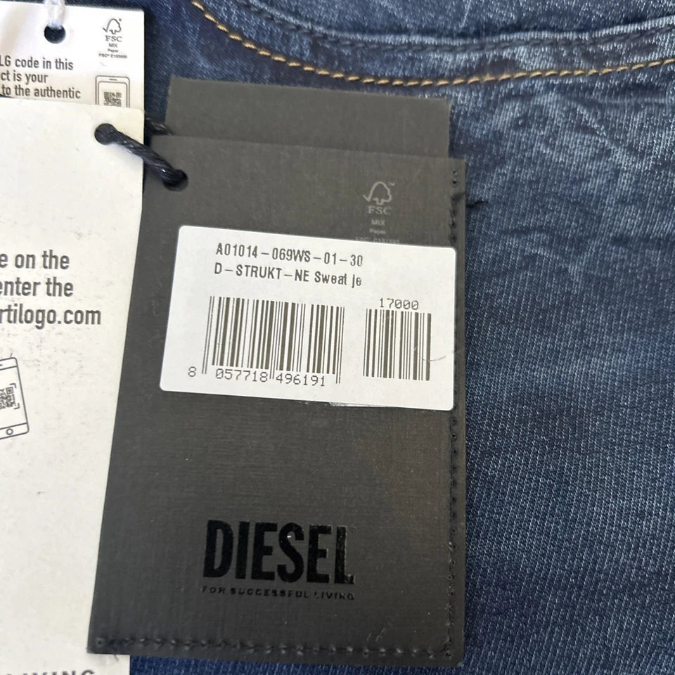 DIESEL D-Strukt Jogg Jeans Slim Leg Washed Blue