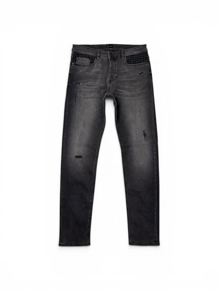 Hugo Boss  Grey Slim Fit Jeans Distressed Designer