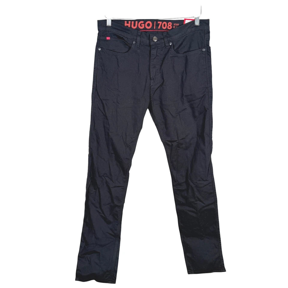 Hugo Boss 708 Slim Fit Jeans  Black Stay Black Stretch